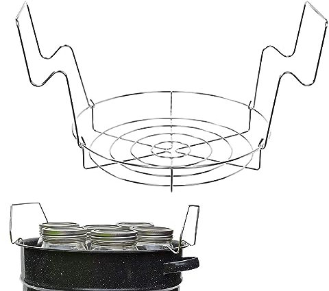 Firulab Estante para conservas al baño maría,Rejillas para conservas para ollas - Bandeja para cocinar al Vapor a Herrumbre para Hornear, enlatar, cocinar al Vapor, Levantar Alimentos