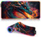 Dragon Flowers XXL RGB Tapis Souris LED Grand Tapis Souris 14 Modes d'éclairage Tapis Souris étendu et Surface imperméable Tapis Bureau pour Jeu Macbook PC 15,7 x 35,4 Pouces