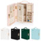 Enthralite Reise-Schmuckkoffer|Reise-Must-Have|Handliche Schmuckschatulle mit Spiegel|PU-Leder Kleiner Schmuckorganizer für Ringe, Ohrringe, Halsketten, Armbänder (Hell-Pink)