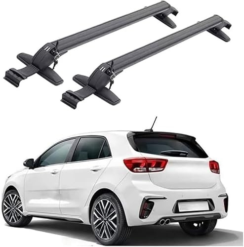 DTGTEX Dachträger Dachgepäckträger für Kia Rio Hatchback 2017-2020, Verstellbare geschlossene Seitenschiene Aluminium Fahrradträger Dachboxen