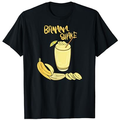 Banana Milk Shake Fresh Fruit Funny Banana Shake Drink T-Shirt
