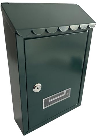 Cassetta Postale per Esterno individuale da parete con serratura 300x210x7 cm Colori Assortiti (Verde)