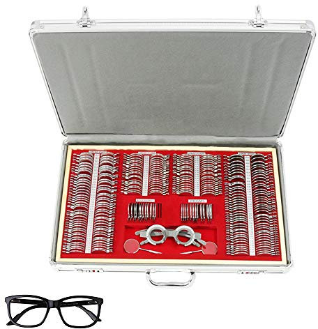 czyuRachel 266pcs Optometrie Kit, Metallrand Aluminium Box Testrahmen Metal Optometry Optical Metall Rims Trial Frames Portable Trial Lens Sets Mit Optometrie Testrahmen Für Optiker Und Augenkliniken