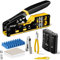 ZoeRax 8-in-1 RJ45 Crimpzange & Netzwerk Werkzeug Set Profi-Set mit Netzwerk Tester, Abisolierzange, Klingen, 50x Pass Through Netzwerkstecker + Entlastungsschutz (für Cat5/Cat5e/Cat6)