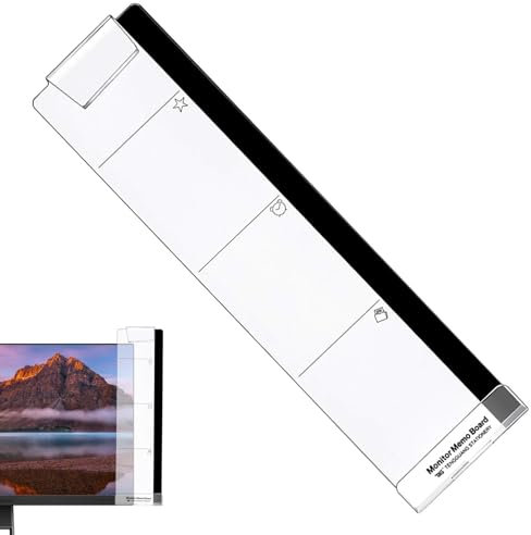 Computer Monitor Memo Board - Acrylmonitor Monitor Memo Board - Multifunktion Monitore Memo Seitenwand - Transparent Monitor Memo Board, Mit Telefonhalter | Für Computer Monitore Seitenwand