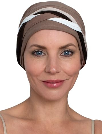 Deresina Headwear Boheme Turban de Chimio en Bambou, Bonnet Chimiothérapie pour Femme, Coiffe doux et Couvrant, Design exclusif pour Femmes Modernes