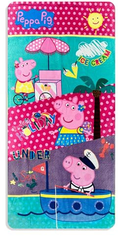 ROYAL WEAR Weiches Strand-/Kapuzenbadetuch für Kinder, offizielles Lizenzprodukt, Peppa Wutz, 40 x 60 cm