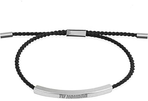 isigno Pulseras Personalizadas Grabadas para Parejas Pulseras de Cumpleaños con Nombre Personalizado Pulseras de Cuerda Ajustables, Regalos Perfectos para Hombres y Mujeres