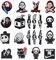 YSDYY Lot de 20 boucles décoratives pour chaussures d'Halloween, kit de décoration de chaussures en forme de tête de mort, décorations de chaussures effrayantes, fleurs de chaussures d'Halloween,