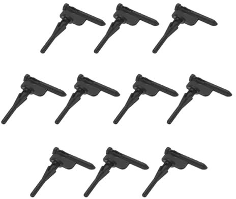 sourcing map 10PCS Square Fan Shock Absorbing Rubber Nail, Short Style Computer Hardware Cooling Fan Screws Anti Noise Shockproof Silicone Rubber Cooler for PC, Black