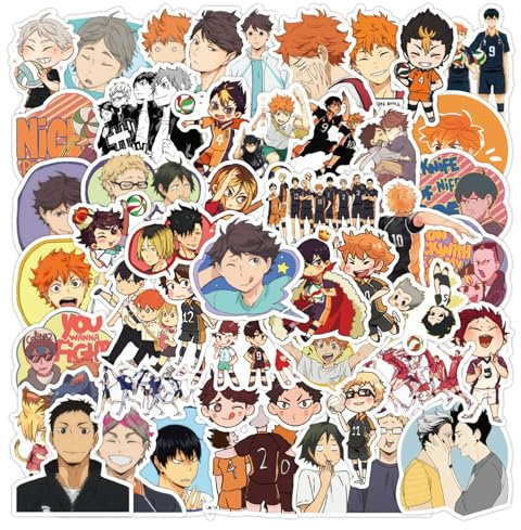 Yoimckay 50pcs Cartoon Mix Anime Aufkleber, Anime Vinyl Wasserdicht Aufkleber für Laptop,Auto, Motorräder,Fahrrad,Skateboard,für Teens Kinder Erwachsene,Manga Graffiti Sticker Pack