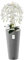 Botle Künstliche Orchidee Kaskaden Blumenstrauß Weiß im Topf Beton H 110 cm - Heimbüro Dekoration, Kunstpflanze, Kunstblume