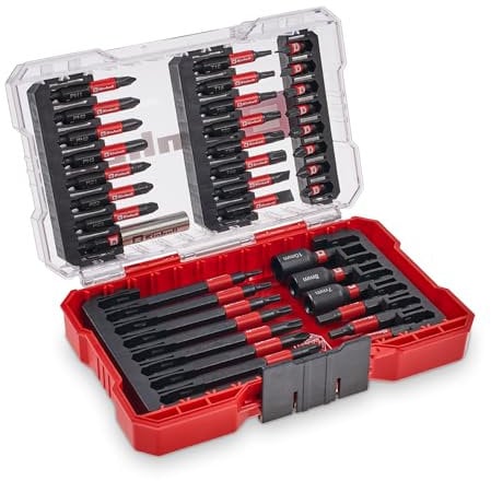 Original Einhell M-CASE 38-tlg. Impact-Bit-Set (25-mm-Bits, 50-mm-Bits, 90-mm-Bits, Sechskantstecknüsse, 60-mm-Bithalter inkl. Aufbewahrungsbox)