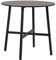 HOMCOM Mesa de Comedor Redonda para 4 Personas Mesa de Cocina con Patas de Acero para Salón Oficina Ø80x76 cm Marrón Rústico y Negro