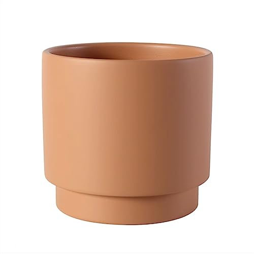 NZpost small pots for plants Plant Pots Modern Minimalist Colorful Solid Color Cylindrical Flower Pots Succulent Plant Pots Green Plants Small Ceramic Planters plants pots (3 L)