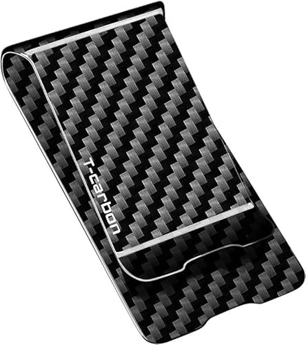 T-carbon Geldklammer, Schwarz , 38 MM-Glossy, Klassisch