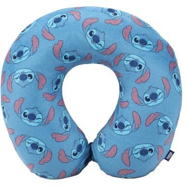Bioworld Disney Stitch All-Over Print Blue 12 Neck Pillow