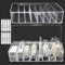 Xpieoyrm Organizador de Cables de 2 Piezas, Organizador Cables con 8 Compartimentos y 20 Bridas de Cables, Caja de Almacenamiento de Cables Transparente, Guardar Cables y Cargadores