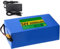 E-Bike Batterie 52V 60V 8Ah 10Ah 15AH 20Ah Li-Ionen-Batterie 8Ah 10Ah 15AH 20Ah mit Ladegerät wasserdichter PVC-Akku eingebauter BMS für 200W 350W 500W 800W 1000W 52V 15AH,XT60