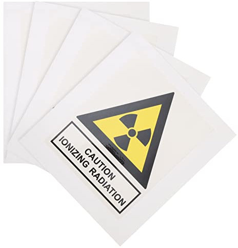 GLEAVI 4pièces Radiation Warning Stickers Autocollants De Précaution Universels Avec De Radiation Pour Sécurité Des Équipements