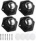 4 Stück Kugelrollen für MöBel, Möbelgleiter Möbelrollen Flach Schwerlast Rollen, Selbstklebendes/Perforiert Kleine Rollenrad, Universal 360 Moving Wheels, für Möbel Küchenutensilien Waren (Schwarz)