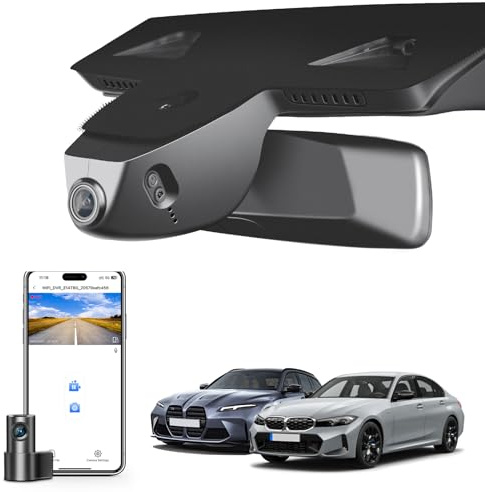 Mangoal Front 4K & Rear 1080p Dash Cam for BMW 3-Series Gen7 G20 G21 G28 2020 2021 2022 2023 2024 Select 2019 M3 G80 G81(Model D), OEM Style, 2160P UHD Video, WiFi & APP, 128GB Card