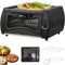 WaaYb Four à Pizza électrique 15L, comptoir Tandoor Preat Tandoor, 50-400 ℃ Contrôle de la température, Mini poêle à Pizza avec Plateau de Cuisson/Rack de Cuisson/Manche de Plateau, pour Chapati Roti