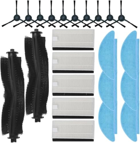 Kit de accesorios de 23 piezas para Tikom L8000/L8000 Pro/L9000/L9000 Pro, para LARESAR para robot aspirador L6 Nex, con cepillo de rodillo principal, fregona para almohadillas, filtros HEPA, cepillos
