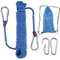 LZ.MZXU Corda da Arrampicata 10 Metri 8mm per Arrampicata di Sicurezza con 2 Moschettone, Multifunzionale per Alpinismo Campeggio Sportivo All'aperto(Blu)