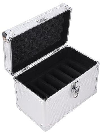 CD DVD Carry Case, ABS CD Storage Box Holder, Holds 6 CD DVD Water Proof, for Home Office