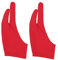 VALICLUD Sketch Glove for Left Hand Artist Two Finger Glove Stain Sweat for Digital Drawing Painting Thin Breathable