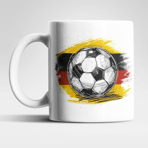Deutschland Fußball Kaffeetasse Teetasse Tasse Geschenkidee 325 ml, Muster: DE-04