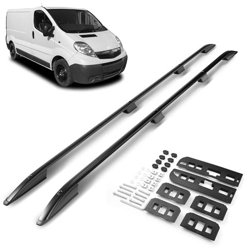 CHROMEMASTER | Dachreling Dachträger Kompatibel mit Opel Vivaro L1 | SWB KURZ 2001-2014; Zur Befestigung der Dachgepäckträger, Dachkörben, Dachboxen oder Dachfahrradträger | Konstruktion aus Aluminium