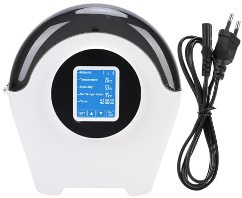 SEAFRONT Essiccatore Filamento di Stampante 3D 100w 360 Gradi Regolabile a Temperatura Regolabile Deidratatore Compatibile con Filamenti 1,75 Mm 2,85 Mm PLA PETG ABS TPU (Plug dell'UE 100-240 V.)