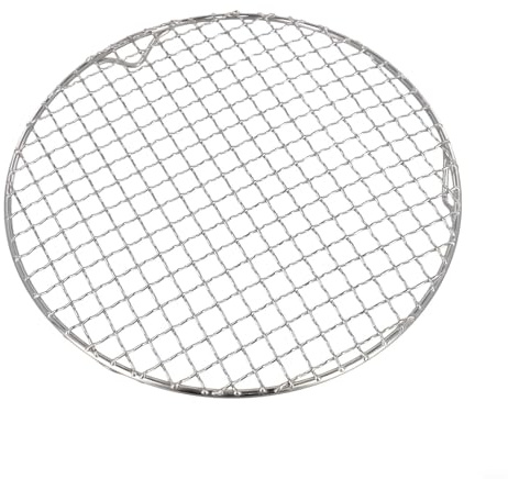 Tidevib Rete per griglia in acciaio inox per barbecue, compatibile con griglie elettriche a gas a carbone, 25 cm, 27 cm (D25 cm)
