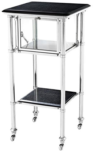 Casa Padrino Luxus Beistelltisch auf Rollen 39 x 39 x H. 80 cm - Hotel Accessoires
