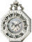 SEWOR Octagon Old School Stil Unisex Analoge Hohle arabische Zahlen mechanische Handaufzug-Taschenuhr mit Metallband SEW188 (Silber)