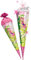 mit 3D Glitzer + Geräusch & Sound Effekt ! - Schultüte - Elfe - Fee/Traumelfe - 70 cm - mit Holzspitze - rund - Filzabschluß - Zuckertüte - Roth - Mädchen..
