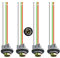 WMYCONGCONG 4 Stück 1157 BAY15D Blinker Glühbirne Sockel Kabelbaum Stecker