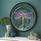 Nicole Knupfer 1pcs Mandala Libelle runden Diamond Painting, 5D Diamant Malerei Kit Arts Craft für Schlafzimmer Wandmalerei 235x235mm (Libelle)