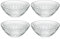 Glasschale - für Dessert - Salat - Pasta - Obst - Nüsse - Schokolade - Set mit 4 Schalen - Design - 15,9 cm Durchmesser - Made in Europe - by Barski