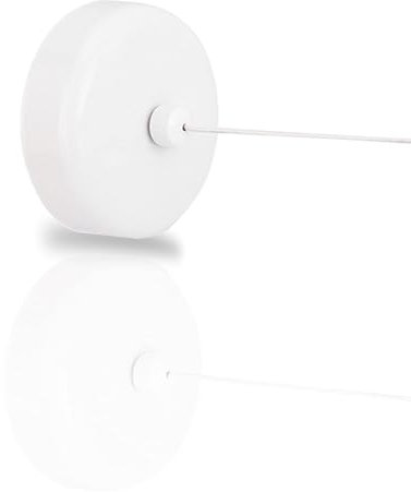 Wäscheleinen, wäscheständer deckenmontage, wäscheständer wand, 9.2cm*5cm Ausziehbare Wäscheleine Wand, Weiß Edelstahl und Zinklegierung Einziehbare Wäscheleine für Drinnen und Draußen