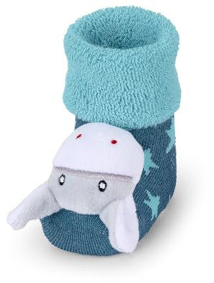 Sterntaler Jungen Baby Rasselsocken Esel Strumpfwaren, Mittelblau, 16 EU