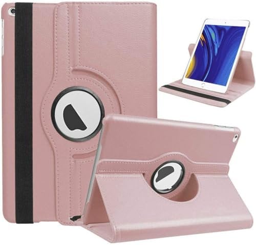 Funda para iPad, World Biz [funda tipo cartera] a prueba de golpes, funda de protección total giratoria de 360° con función de soporte plegable. (iPad de 10.2 pulgadas (2020-2019), rosa)