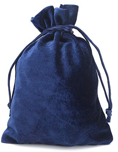 Tarot-Tasche aus Samt – Aufbewahrungstasche für Tarotkarten & Würfeltasche, Kordel, Aufbewahrungstasche zum Spielen von Karten, Tarotspiel, Rider Waite Karten, Oracle Schmuck (blau)