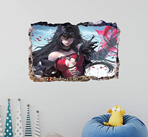 Wandtattoos - 3D -Anime Smashed Wandtattoo Aufkleber Wandbild Kunst Dekor Vinyl- Poster Vinyl - 60x90 cm