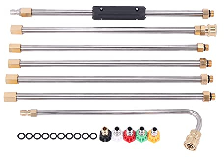 Gkhowiu Gutter Cleaning Tool Pressure Washer - Wands, Roof Nozzle - 4000 5 Tips, Washing Accessories, Washer