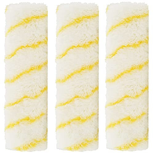 3er Pack 25 cm Acryl Gelbfaden Farbwalze Malerwalze Farbroller Heizkörperrolle