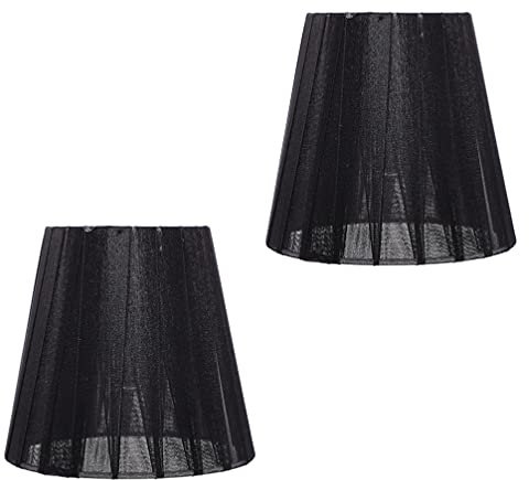 OSALADI 2st Lampenschirm Aus Gaze Barrel Lampenschirme Plissierter Lampenschirm Nachttischlampenabdeckung Lampenschutzabdeckung Multifunktions-lampenschirm Eisen E14 2-teiliges Set Falten