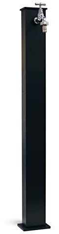 Fontana vedovella in alluminio color nero antracite, 40x40x77 cm